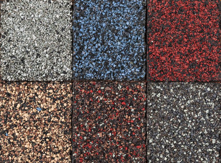 6 pieces of asphalt shingles