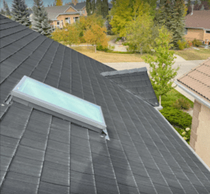view of roof skylight after installation